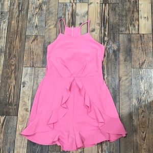 Girls pink romper